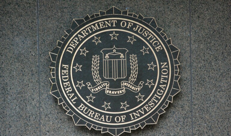FBI seal on wall